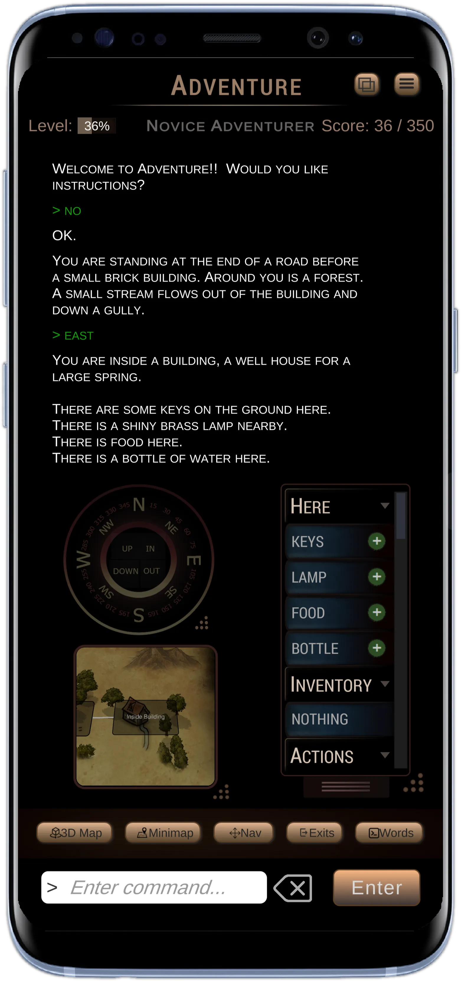 Colossal Cave Adventure mobile app main game image